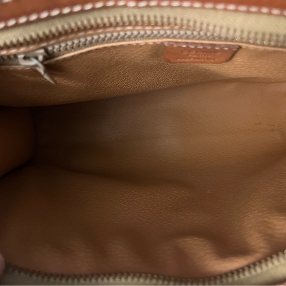 CELINE  Clutch Bag Macadam Brown PVC Leather Authentic - Picture 8 of 11